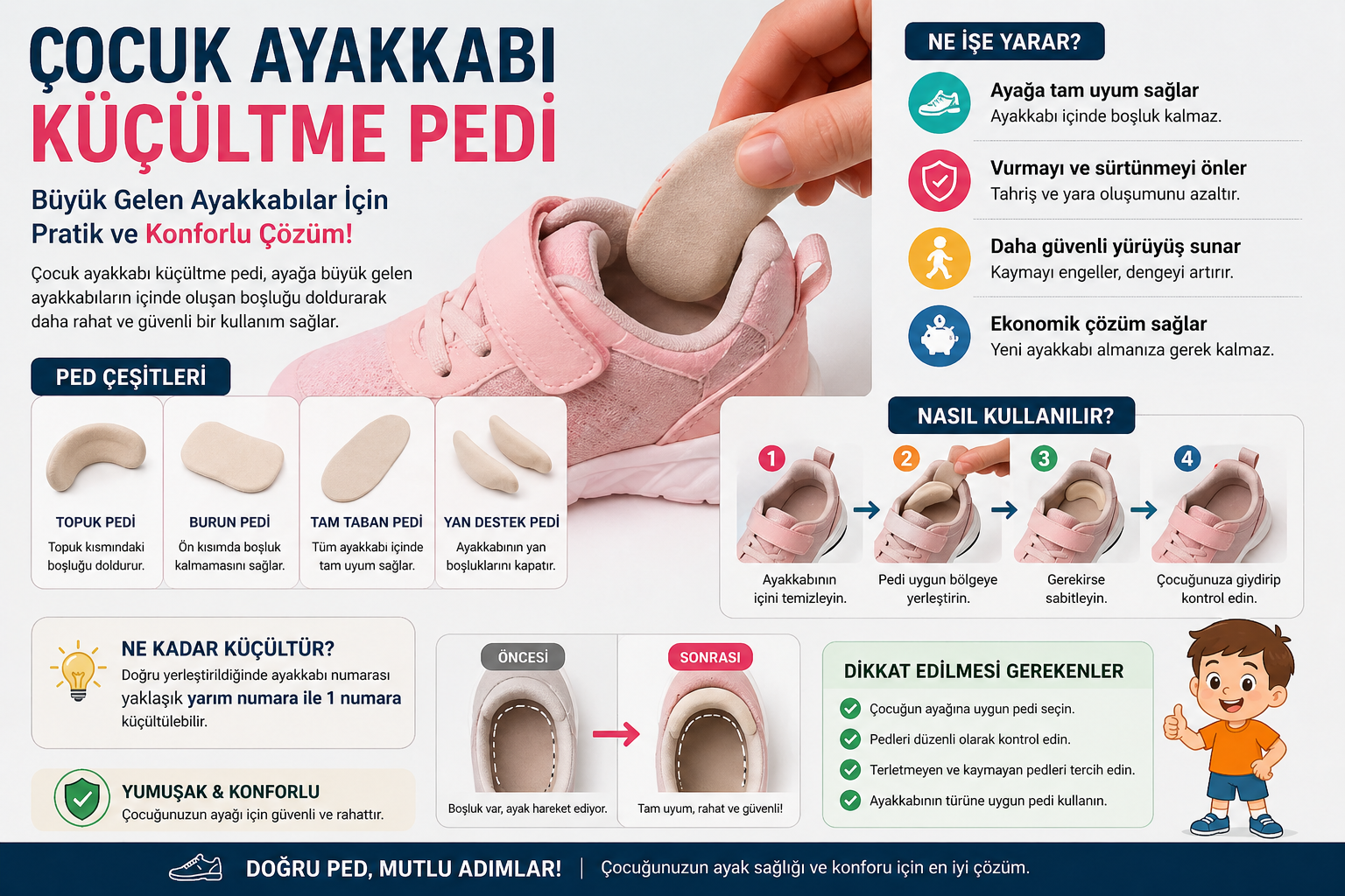 Çocuk Ayakkabı Küçültme Pedi Nedir? Ne İşe Yarar?
